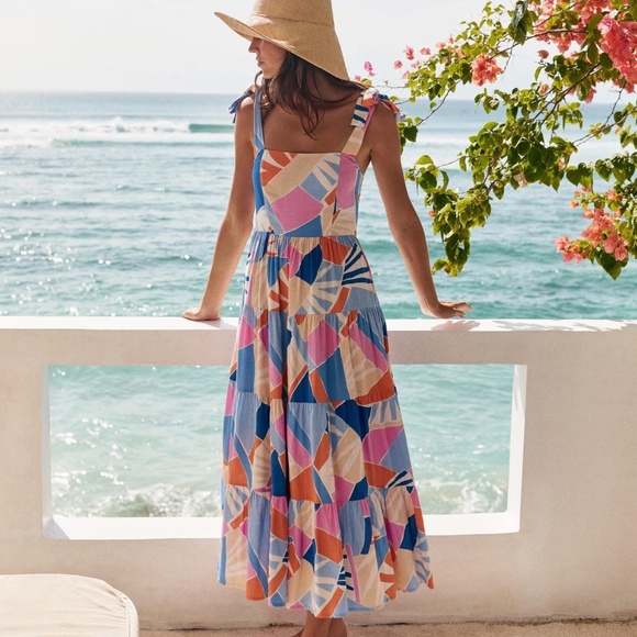 Mister Zimi Bessie Tie Dress In Tropicana, 2, Excellent Condition - Picture 1 of 4